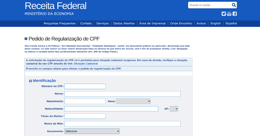 Receita_federal_regularizar_CPF