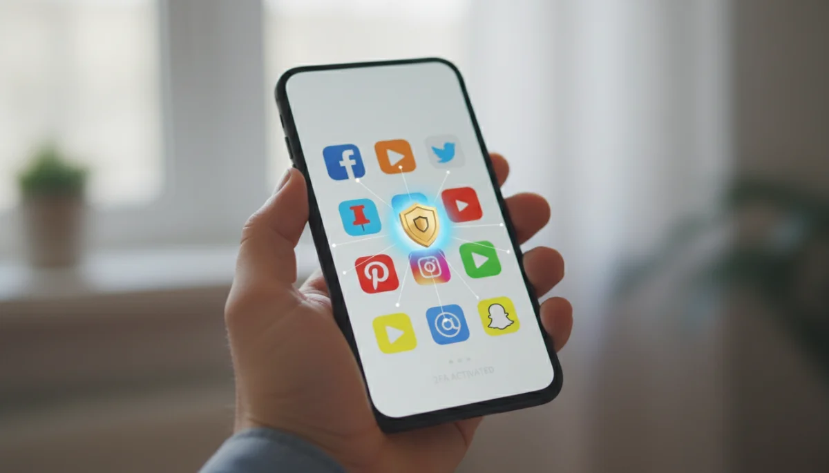 Activating two-factor authentication on social media applications