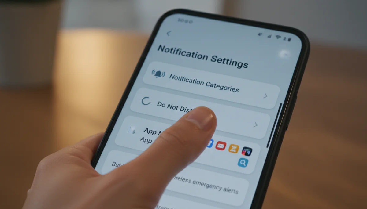 Android notification settings menu customization