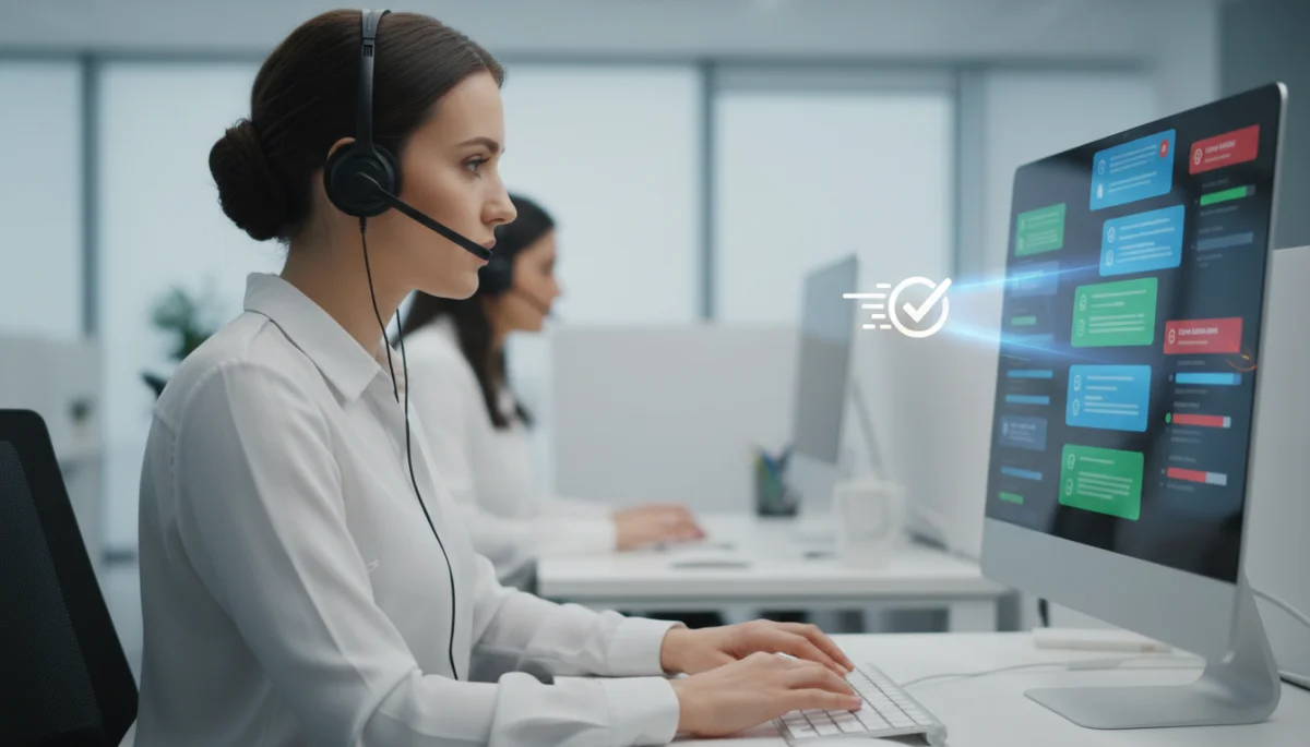 Customer support agent resolving app issues