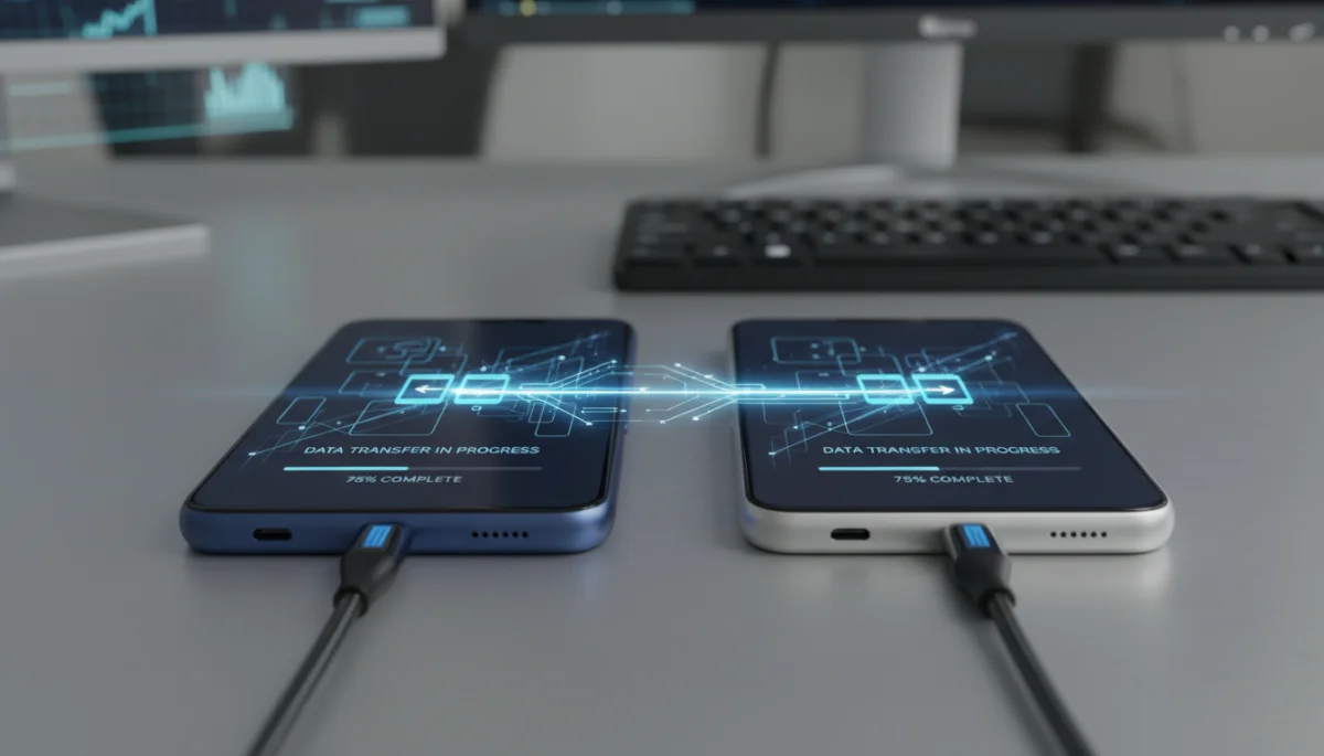 Direct data transfer between two smartphones