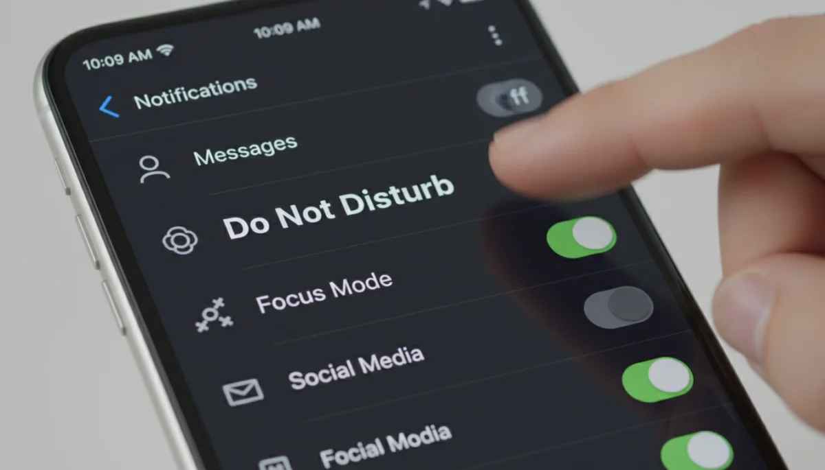 Smartphone screen showing notification settings disabled