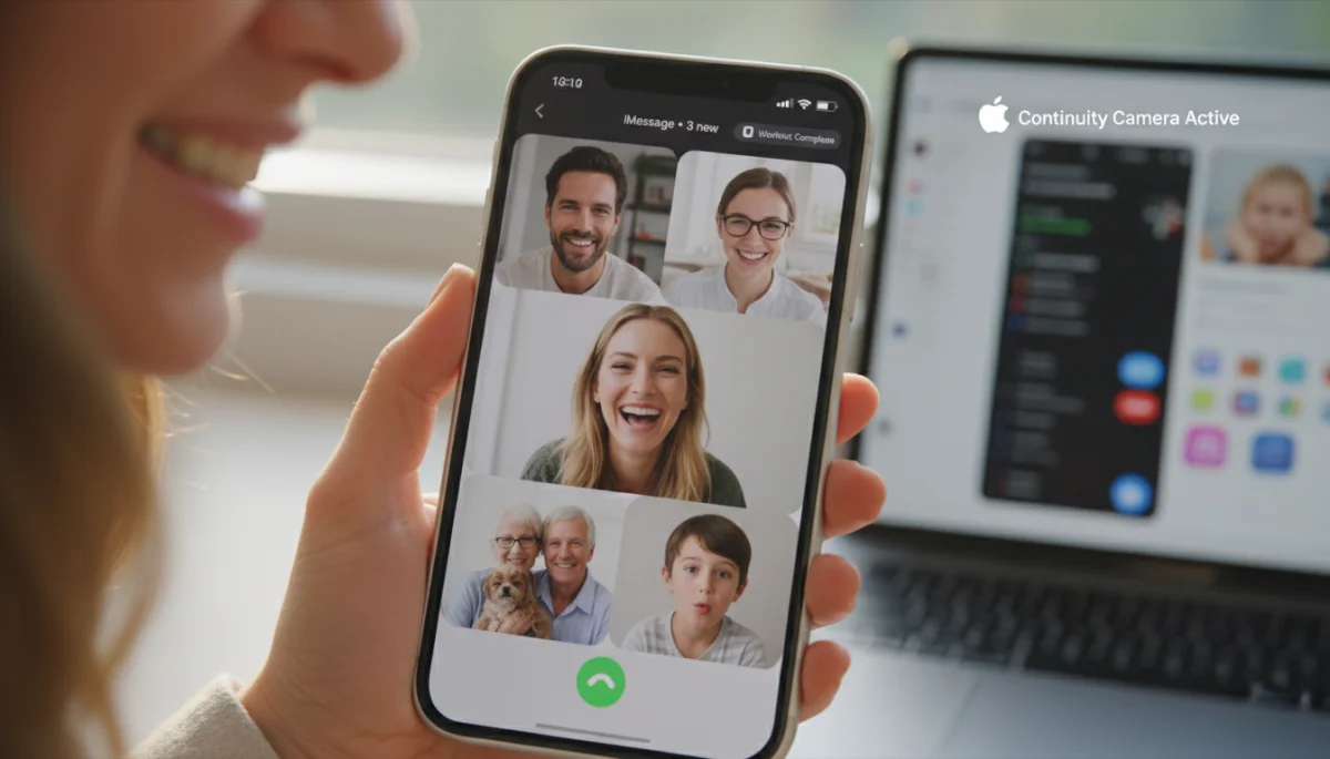FaceTime call interface on an iPhone