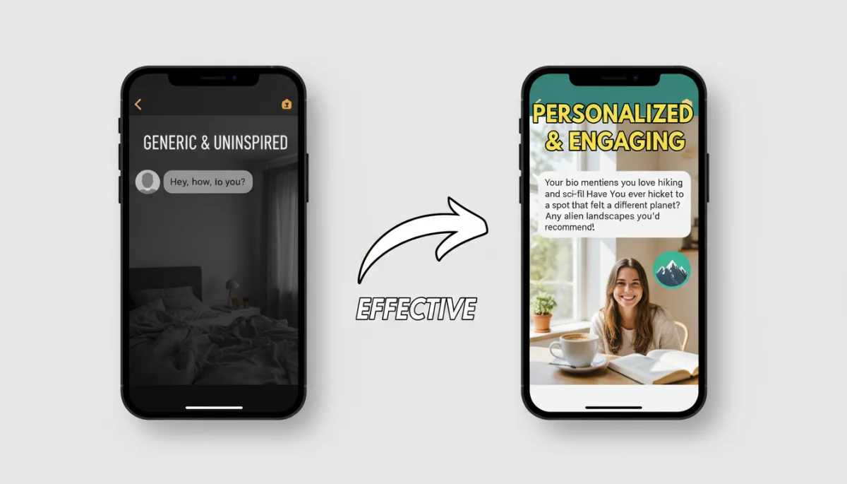 Comparison of generic vs personalized dating app messages