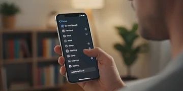 iPhone Focus settings menu showing custom mode options