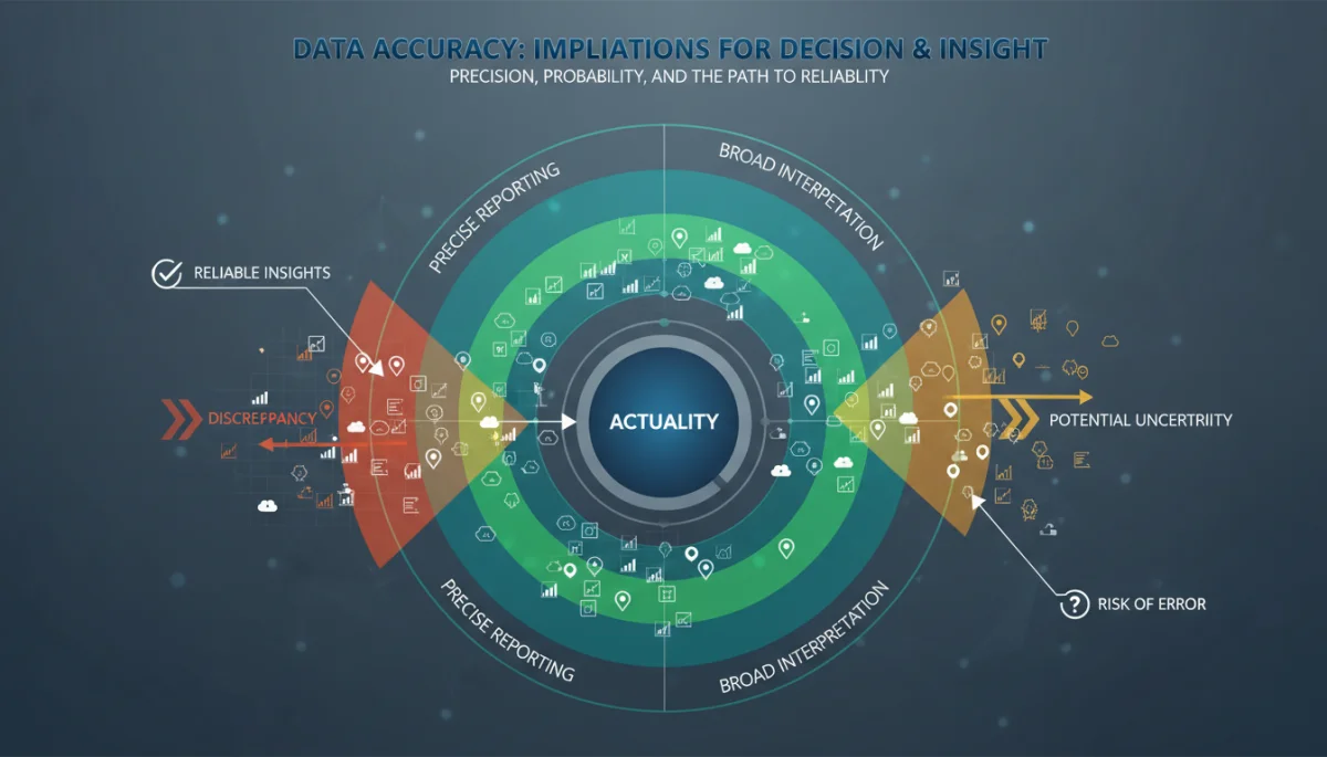 Infographic showing varying levels of location data accuracy and precision