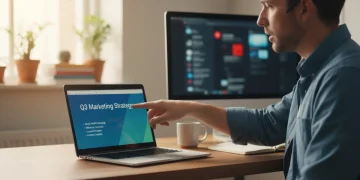 Professional presenting on screen share with hidden notifications