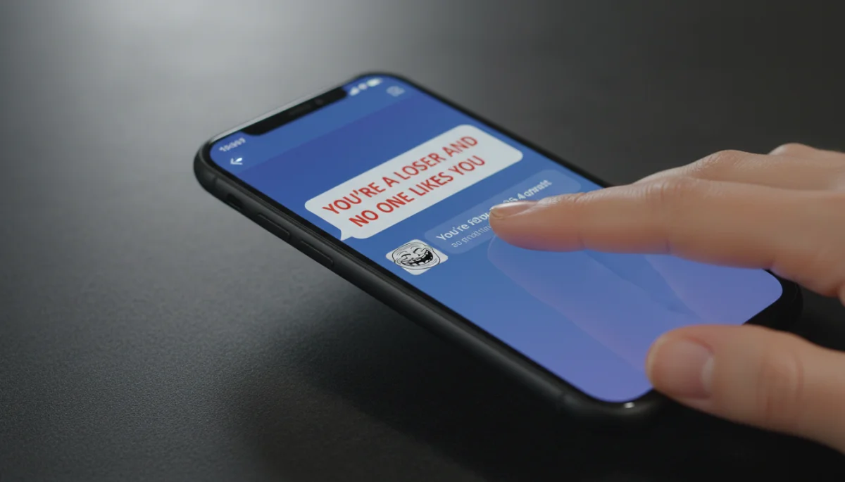 Detailed screenshot capture of offensive messages for evidence
