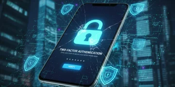 Smartphone showing two-factor authentication prompt for social app security