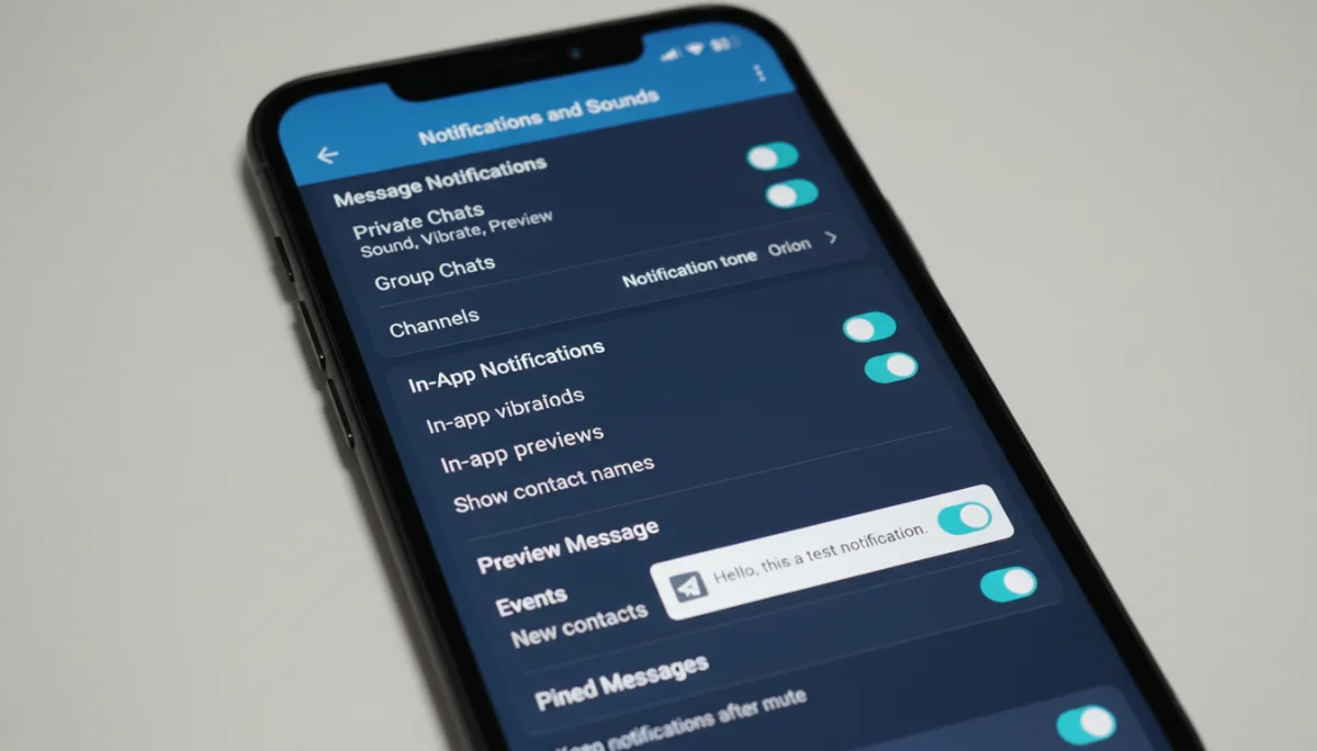 Customizing Telegram notification settings for specific chats