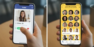 Tinder vs Bumble app comparison on smartphones