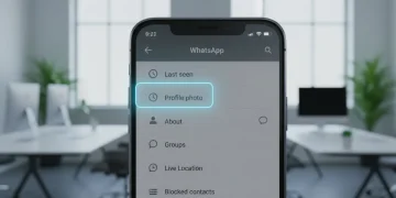 WhatsApp privacy settings on a smartphone screen